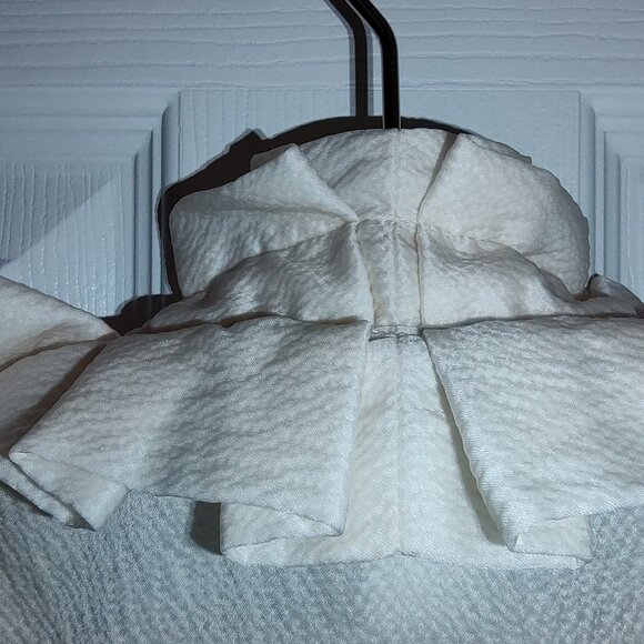 WHITE HOUSE BLACK MARKET BLOUSE SILK COWL DRAPED RUFFLED NECK IVORY XS - Picture 9 of 9